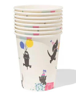 Takkie en Siepie bekers 250ml papier - 8 stuks