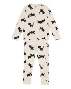 Takkie en Siepie kinderpyjama rib gebroken wit