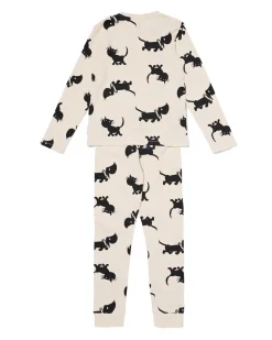 Takkie en Siepie kinderpyjama rib gebroken wit