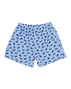 Takkie herenboxer print katoen blauw