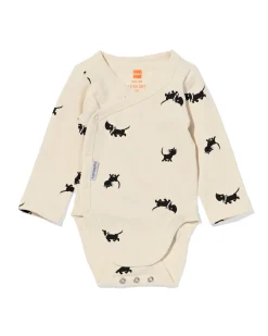 Takkie newborn meegroei overslagromper ecru