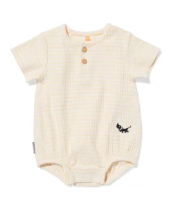Takkie newborn romper strepen gebroken wit