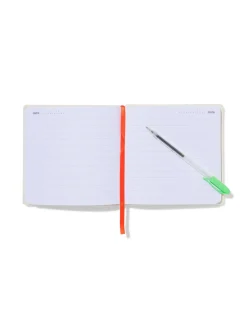 Takkie notitieboek 15x15cm gelinieerd canvas