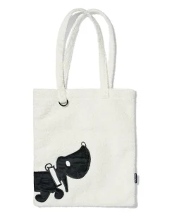 Takkie schoudertas 42x36cm teddy wit