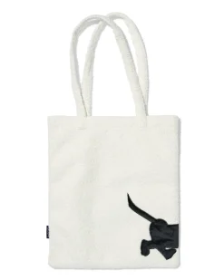 Takkie schoudertas 42x36cm teddy wit