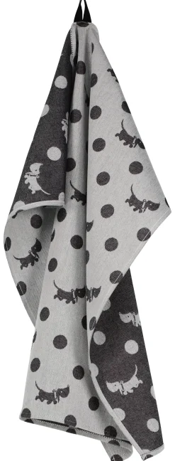 Takkie theedoek 65x65cm katoen stippen