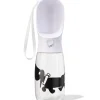 Takkie waterfles 550ml met drinkbakje wit