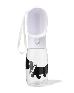 Takkie waterfles 550ml met drinkbakje wit