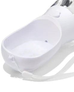 Takkie waterfles 550ml met drinkbakje wit