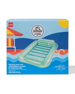 tanning pool met opblaasbare bodem en bekerhouder 180x122x24cm