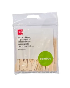tapas prikkers bamboehout 9cm - 50 stuks