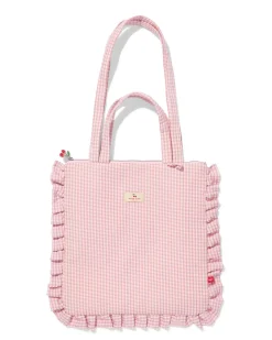 tas 36x37.5cm seersucker ruches ruiten