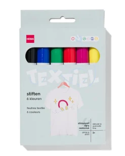 textiel markers - 6 stuks