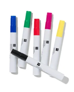 textiel markers - 6 stuks