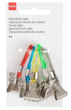 theedoek clips - 1.5 x 5.5 - gekleurd