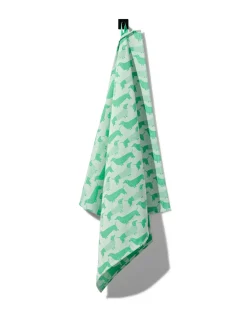 theedoek 65x65 katoen groen