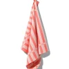 theedoek 65x65 katoen koraal