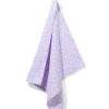 theedoek 65x65 katoen lila met stippen