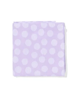 theedoek 65x65 katoen lila met stippen