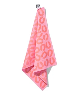 theedoek 65x65cm katoen rookworst roze