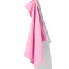 theedoek 65x65cm katoen roze