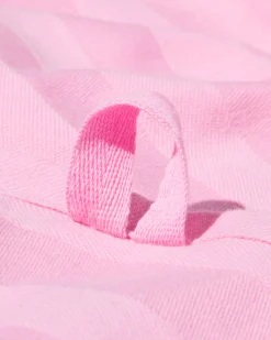 theedoek 65x65cm katoen roze