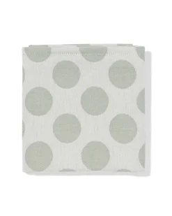theedoek 65x65cm katoen stippen grijsgroen