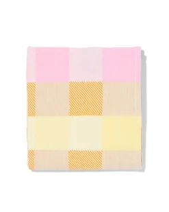 theedoek 65x65cm katoen tompouce roze