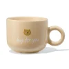 theemok 480ml aardewerk beige dieren