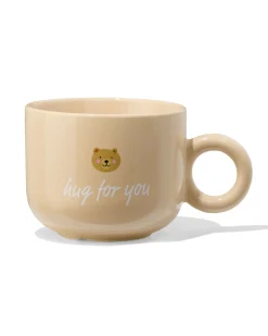 theemok 480ml aardewerk beige dieren