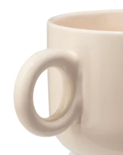theemok 480ml aardewerk beige sterren