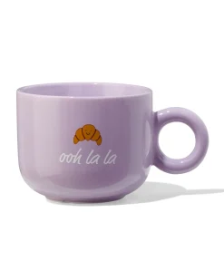 theemok 480ml aardewerk lila croissant