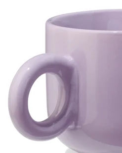 theemok 480ml aardewerk lila croissant