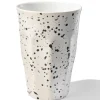 theemok 330ml Mirabeau aardewerk wit spikkels