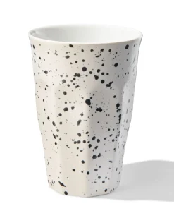 theemok 330ml Mirabeau aardewerk wit spikkels
