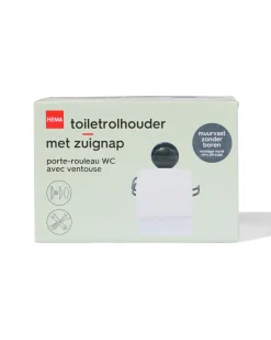 toiletrolhouder met zuignap zwart