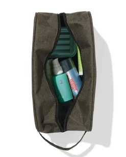 toilettas 27x12x16cm donkergroen