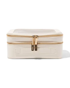 toilettas 23x15x9cm dubbellaags transparant