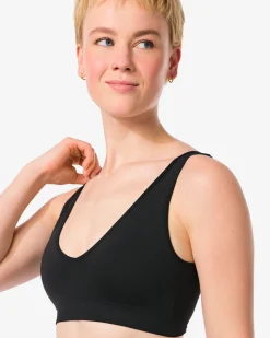 top zonder beugel naadloos zwart