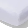 topper hoeslaken 90x220cm hotel katoen satijn wit
