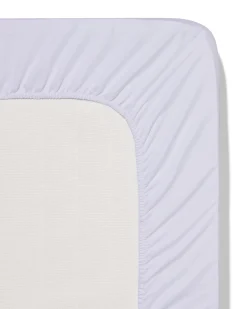 topper hoeslaken 90x220cm hotel katoen satijn wit