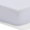 topper hoeslaken 160x200cm jersey wit
