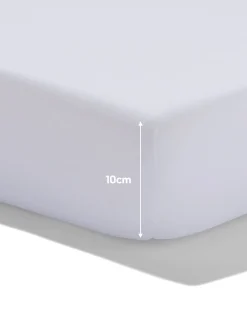topper hoeslaken 160x200cm jersey wit