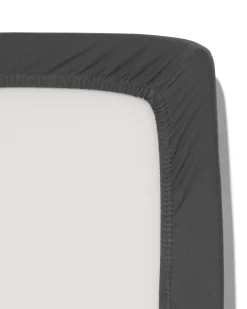 topper hoeslaken 160x200cm jersey donkergrijs