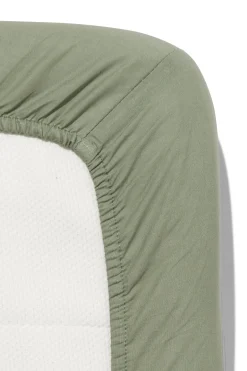 topper hoeslaken 90x220cm zacht katoen groen