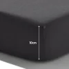 topper hoeslaken 180x220cm zacht katoen donkergrijs