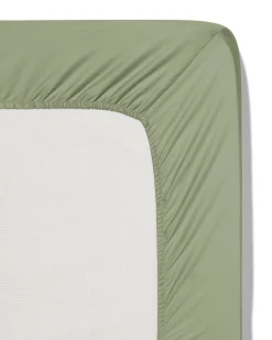 topper hoeslaken 140x200cm zacht katoen groen