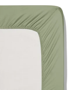 topper hoeslaken 180x220cm zacht katoen groen