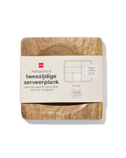 tweezijdige serveerplank 14x14cm mangohout