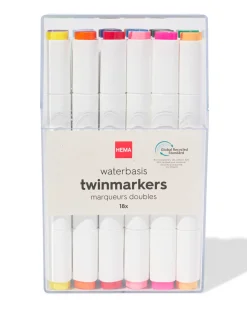 twinmarkers waterbasis - 18 stuks